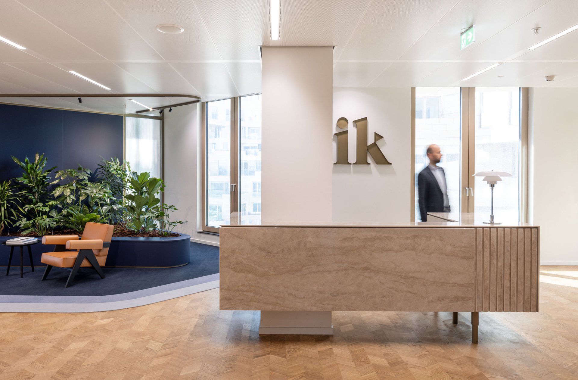 A playful yet sophisticated office space