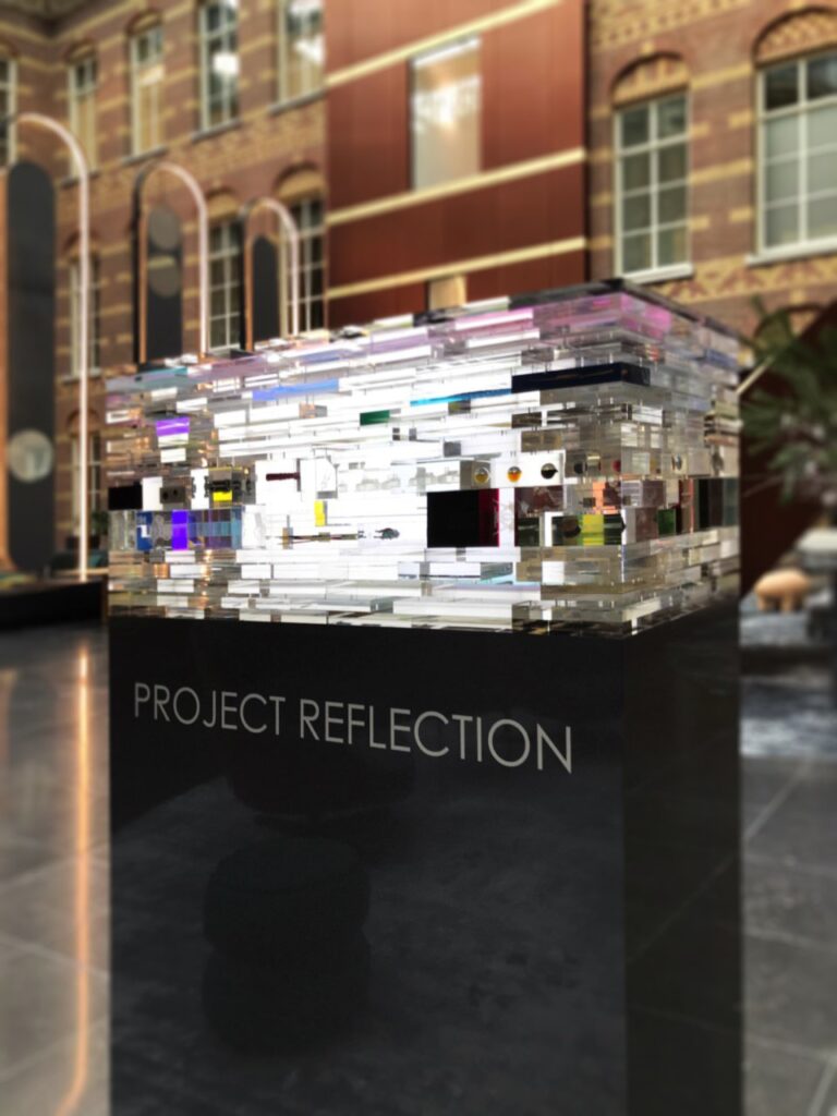 'Project Reflection' tombstones display