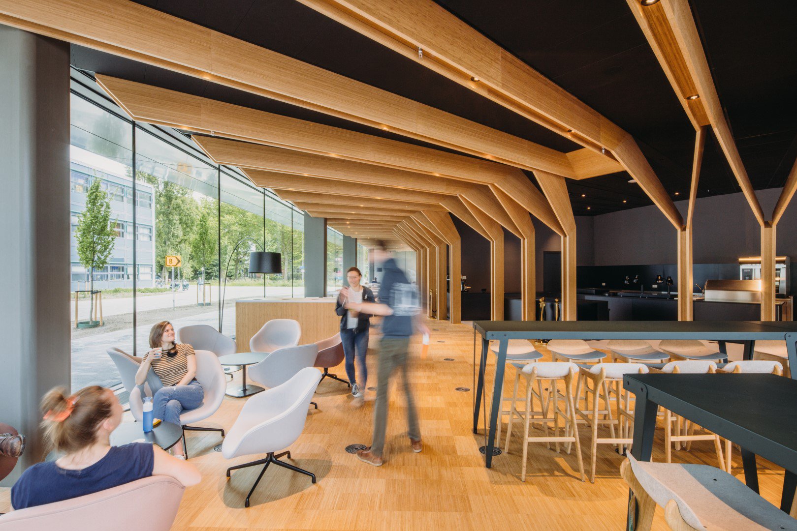 Interior view of TU Delft ECHO building