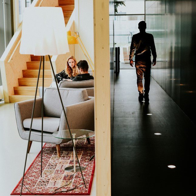 Entrance tunnel of the ING Customer Experience Center