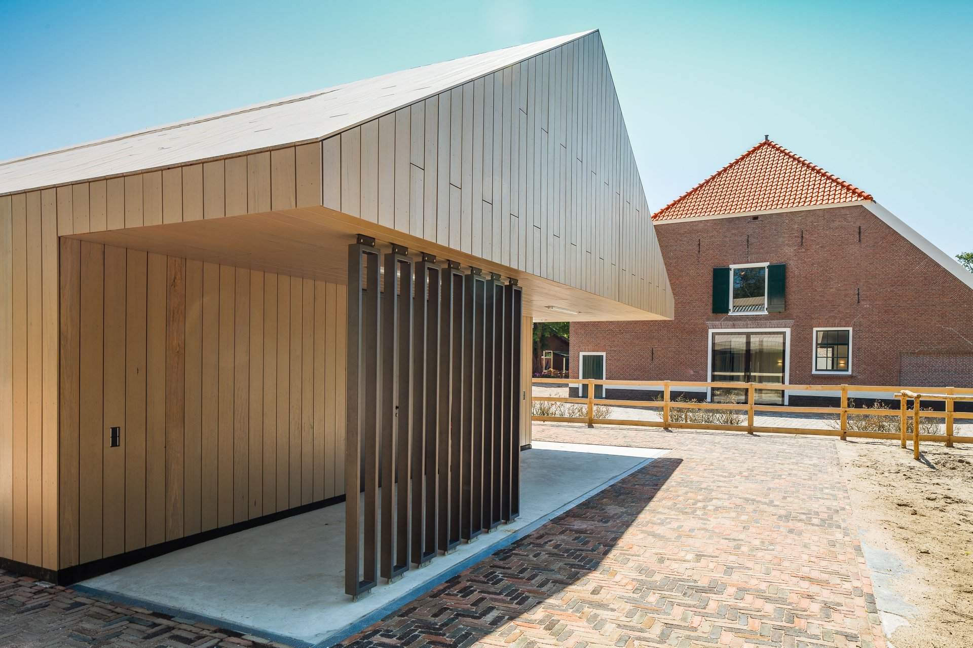 New horse stables complete the transformation of a historic farm ensemble