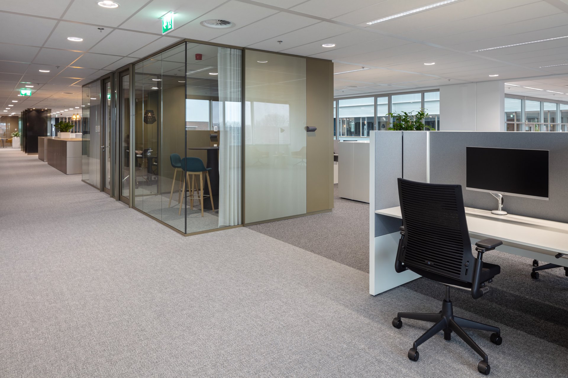 Detailed view of office design elements